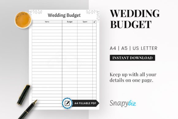 Download Wedding Budget Planner PDF - Budget planner Collection