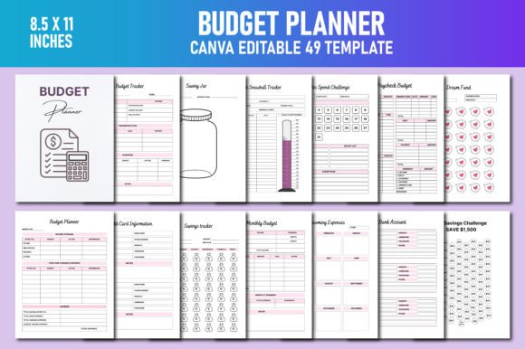 Download Budget Planner Canva KDP - Budget planner Collection
