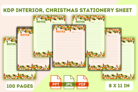 Download KDP Interior, Christmas Stationary Sheet - Premium Resources