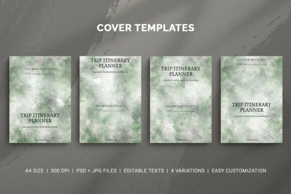 Download Trip Itinerary Planner Cover Templates - Premium Resources