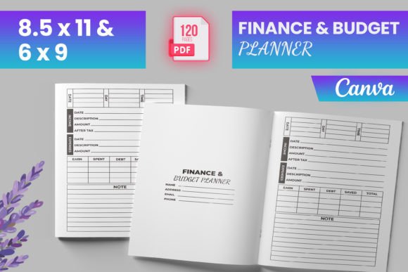 Download Finance &amp; Budget Planner Canva (KDP) - Budget planner Collection
