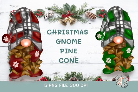 Download 6 Pinecone Gnome Watercolor Christmas - Premium Resources