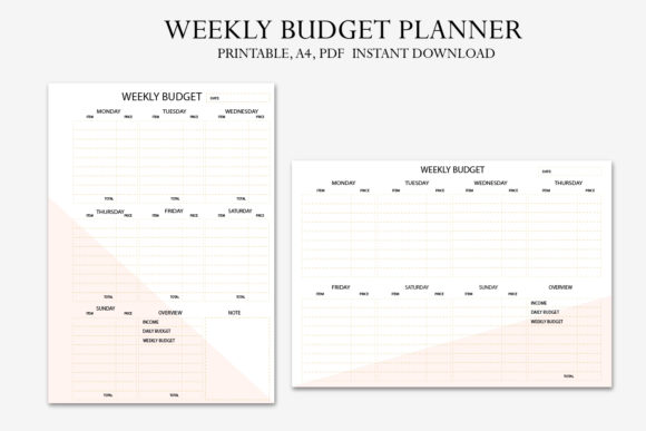 Download Weekly Budget Planner, Printable Planner - Budget planner Collection