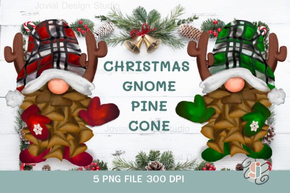 Download Watercolor Gnome Christmas Pinecone - Premium Resources