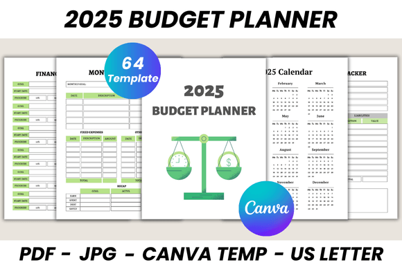 Download 2025 Budget Planner Canva Template - Budget planner Collection